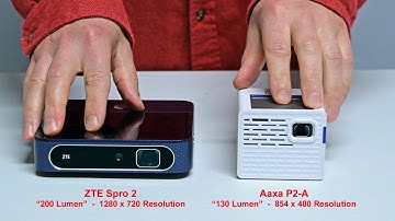 Projector Comparison: ZTE Spro 2 vs Aaxa P2-A pico projector (Side by Side Review)
