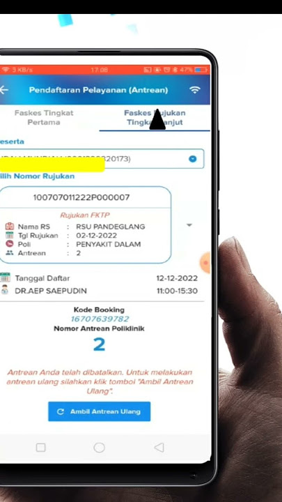Part 2- Mudahnya Antrean Pasien Kontrol Lanjutan di Mobile JKN