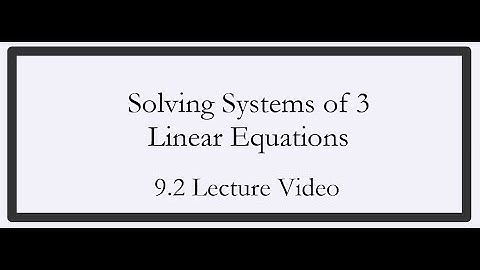 9.2 Lecture Video - Pre-Calculus