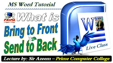 What is Bring to Front & Send to Back in MS Word | MS Word Tutorial | Use of Shapes Setting Example