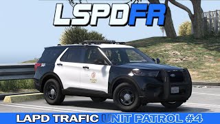 GTA5 LSPDFR 0.4.9 LAPD Trafic unit Stolen car  Pursuit  control ALPR! [PATROL #4][NO COMMENTARY]