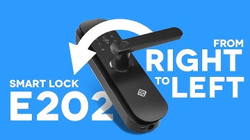 e202 Digital Locks LEFT to RIGHT handle conversion - DIY PineWorld TUYA Smart Lock orientation.