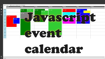 Javascript Event Booking Calendar |  Demo