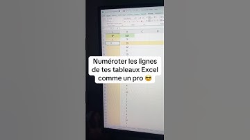 Numéroter des lignes sur Excel