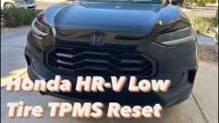 Easiest Way to Reset a Low Tire TPMS Warning on a 2023 Honda HR-V