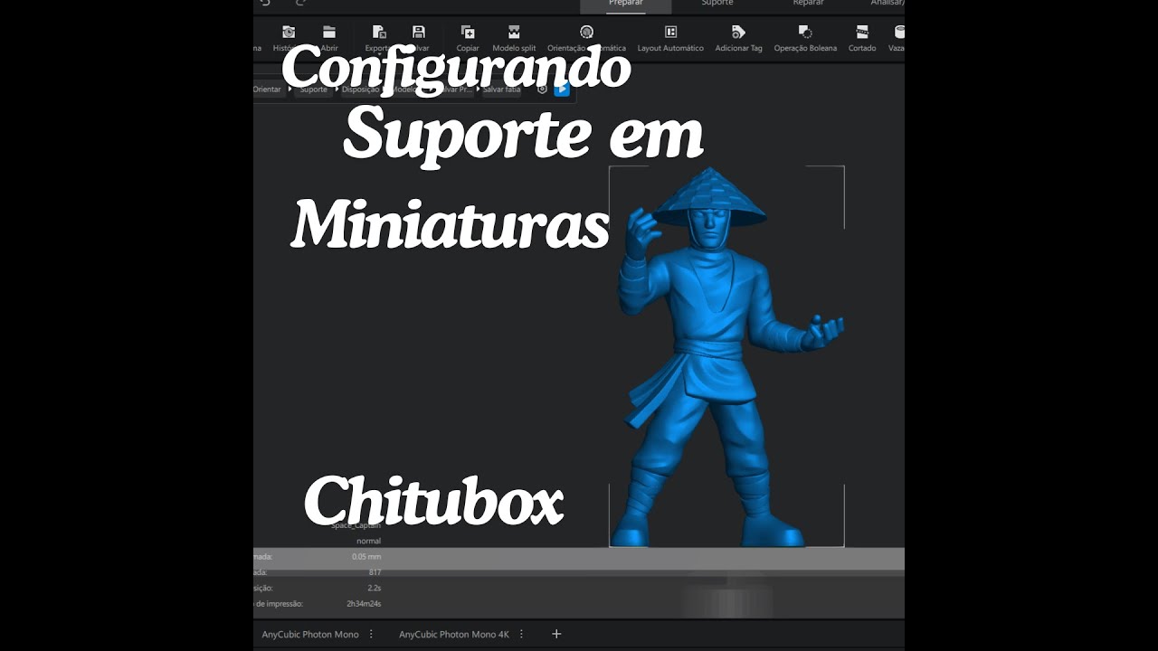 🎲 Como Configurar Suportes no Chitubox para Miniaturas | Impressão 3D em Resina