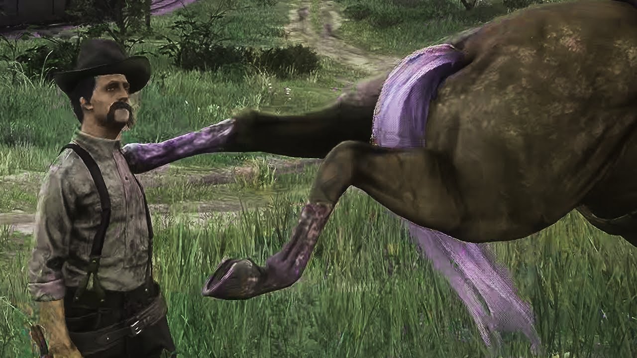 FUNNY MOMENT AS GUY GETS KILLED BY HORSE IN RED DEAD REDEMPTION 2 ...