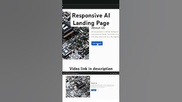 Responsive AI Landing Page #coding #javascript #html #css #javascript #bootstrap #duet #cssflexbox