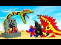 Rescue SUPERHEROES GODZILLA &amp; KONG vs GIANT PYTHON ZOMBIE : Returning from the Dead SECRET - FUNNY