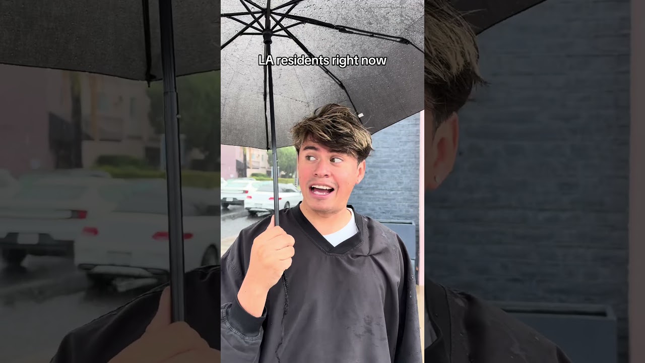 LA residents right now 😅 #cali #rain #fire #comedy