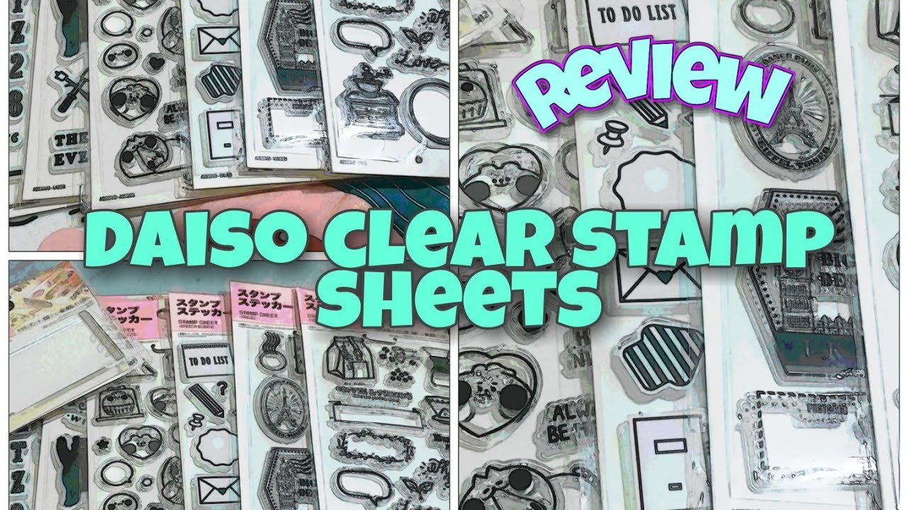 Review + Demo daiso clear stamp sheets😊😊😊