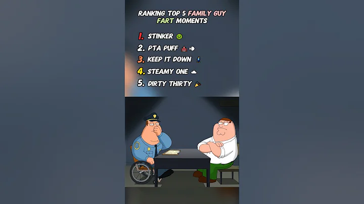 Ranking Top 5 Family Guy Fart Moments #familyguy #petergriffin #funnyvideos
