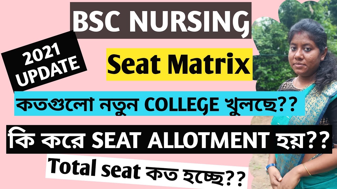JENPAS UG 2021 new seat matrix/ New BSc NURSING COLLEGE in WB/ UPDATED B.Sc NURSING COURSE Seat 2021