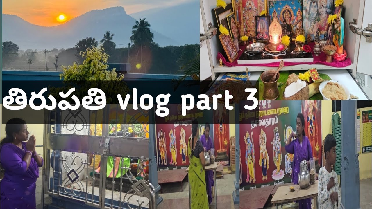 తిరుపతి vlog part 3 ll house cleaning ll paravannam recipe ll Temple visit ll Telugu vlog ll 