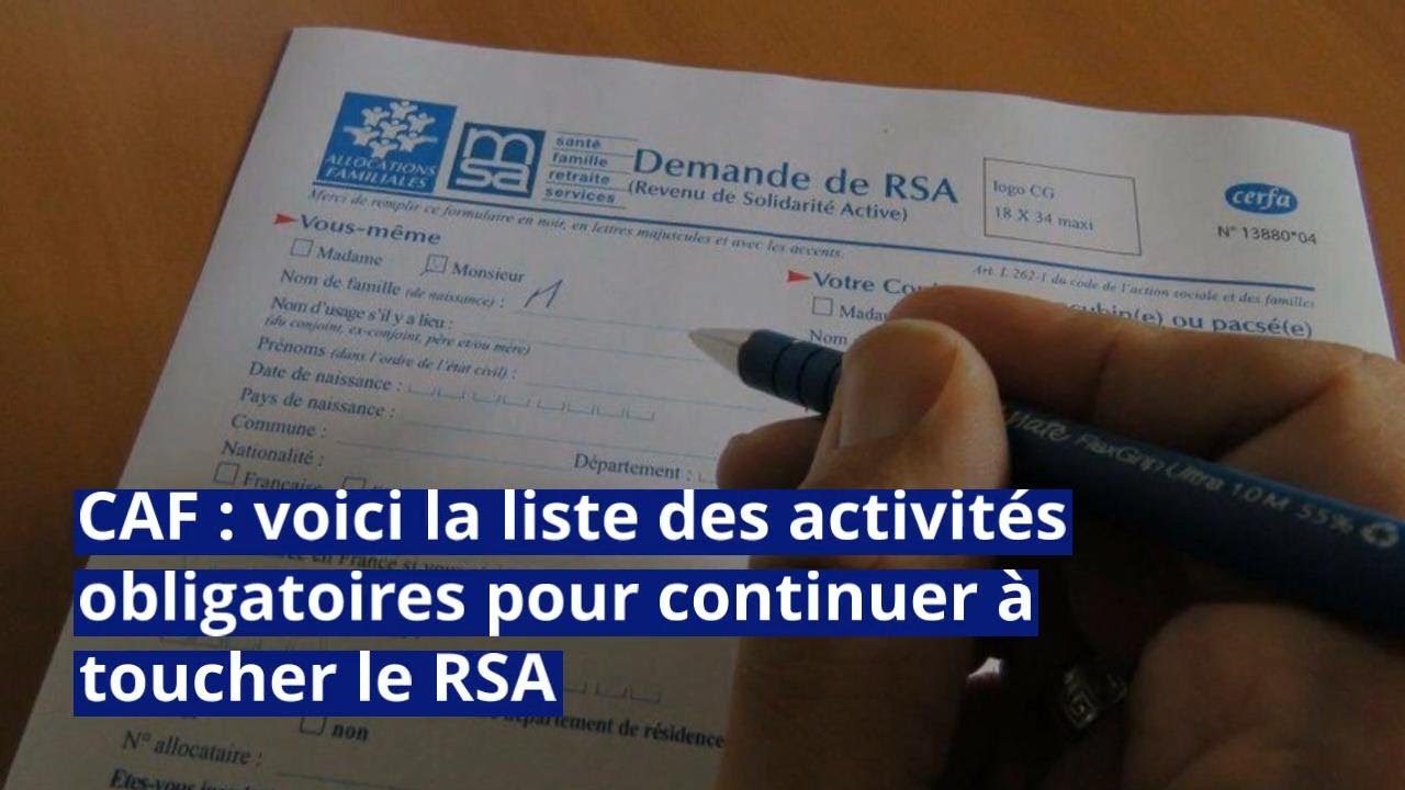 CAF : voici la liste des activités obligatoires pour continuer à