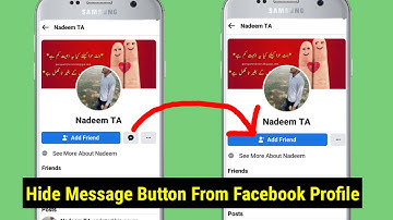 How To Hide Message Button On Facebook 2021