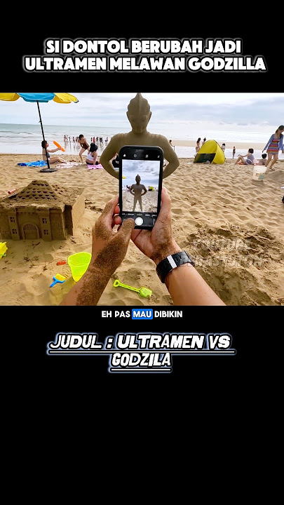 Bocil ini berubah jadi Ultraman dan melawan Godzilla