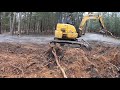 Using the stump ripper on a job and clearing/hauling debris away