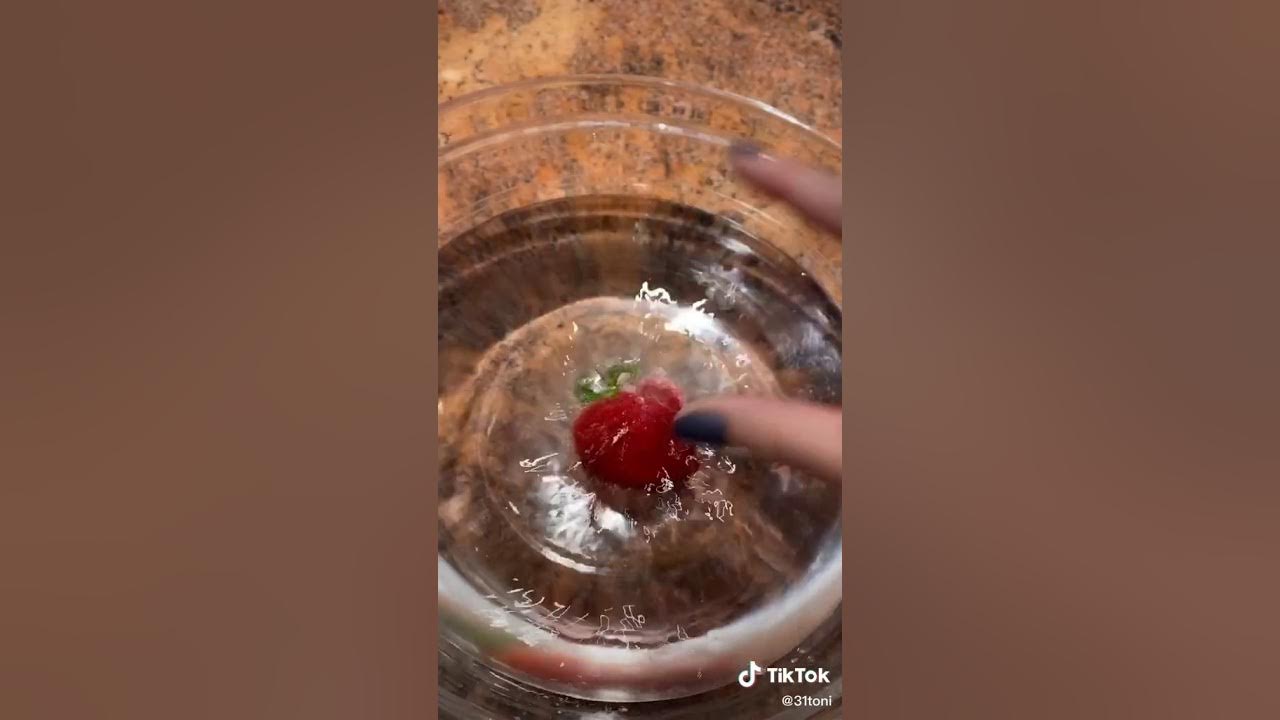 tik tok strawberries in salwater challenge YouTube