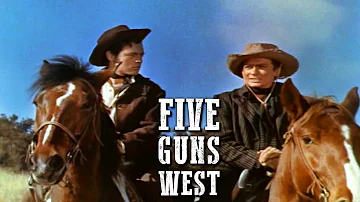 Five Guns West | FREE WESTERN MOVIE | Dorothy Malone | English | Full Cowboy Film | Full Movie