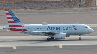 American Airlines Airbus A319-132 [N813AW] takeoff from PHX