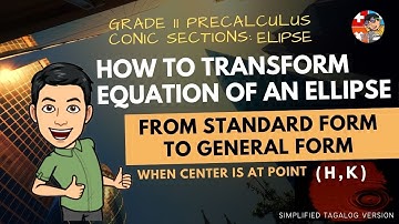 PRE-CALCULUS | TAGALOG: Transforming Equation of Ellipse from Standard Form to General Form - Part 2