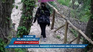 VANDALISMO A MONTECCHIO, RAGAZZI DISTRUGGONO UNA STACCIONATA