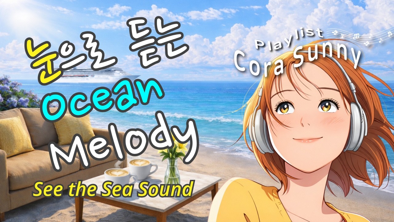 (Playlist) 🌊 | 눈으로 듣는 Ocean Melody | See the Sea Sound | 2시간 시니어 감성 Playlist | Cora Sunny #20