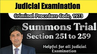 Trial Of Summons Cases | Section 251 to 259 | Lecture Series on Judicial Examination | CrPC Part 74.