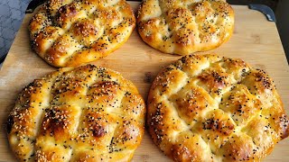 Easy and Fluffy Homemade bread!Turkish bread!so DELICIOUS