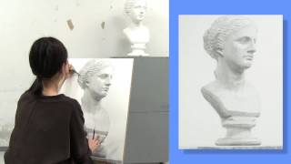 石膏デッサン：ミロのヴィーナス首像》新美 制作プロセス動画