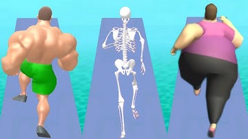 MUSCLE RUSH vs SKELETON LIFE vs FAT PUSHER - Triple Game
