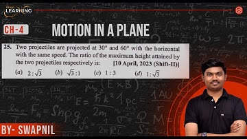 Two projectiles are projected at 30° and 60° with the horizontal with the same speed.