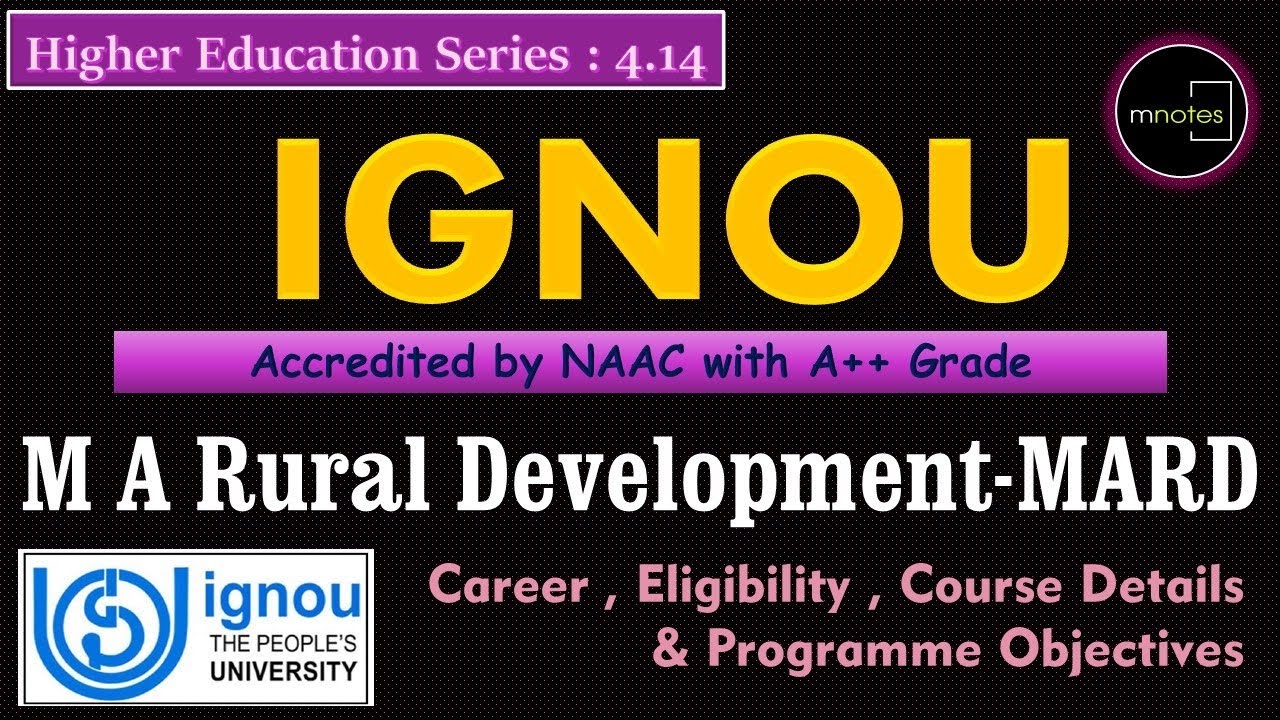 IGNOU | M A Rural Development | IGNOU in Malayalam