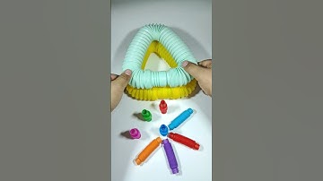 Very relaxing changing color and voicing of pop tube l DIY 😎#relaxing #creative #poptubesound #diy