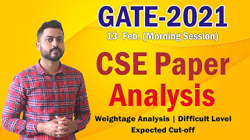 GATE-2021 Analysis (Morning Session) | Expected Cut-off