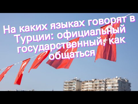 На каких языках говорят в Турции: официальный государственный, как общаться