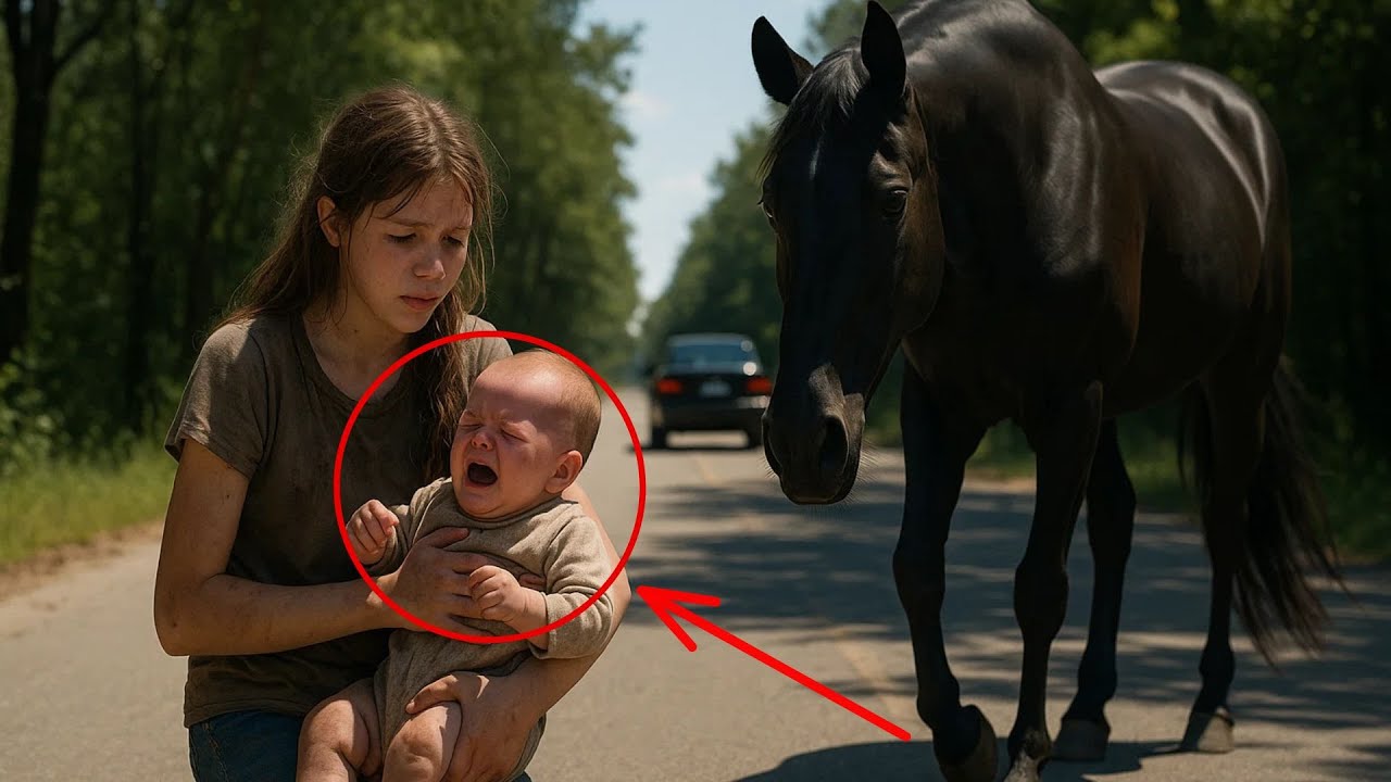 „Napuštena od oca sa svojom bebom, izgubila je svaku nadu — dok se nije pojavio konj i promenio sve.