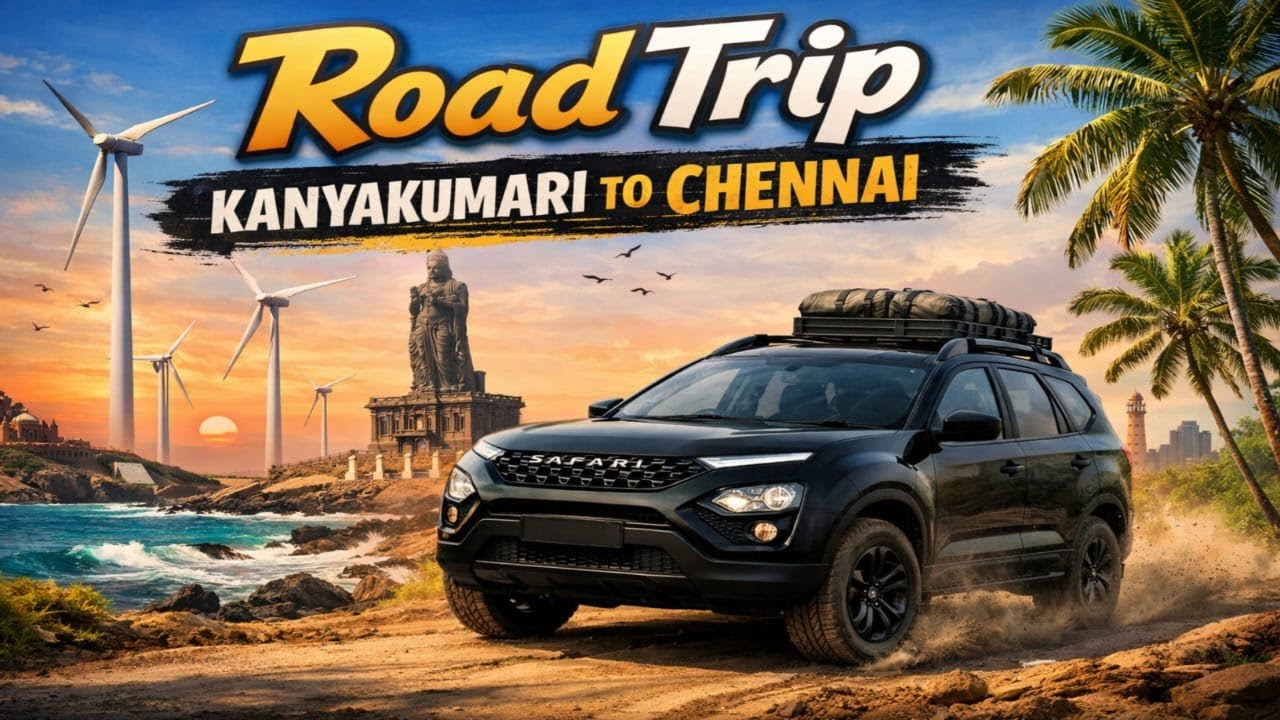 KANYAKUMARI TO CHENNAI ROAD TRIP | HINDI | #solodrive #cardrive #cardriving #roadtrip ADVENTUROUS