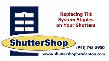 ShutterShop Shutters - How to Replace Tilt System Staples on Plantation Shutters