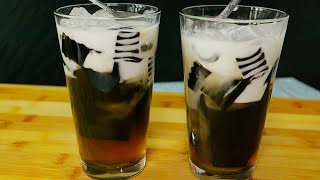 Homemade Black Grass Jelly Drink  Best Refreshing Drink!