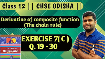 derivatives class 12 exercise 7(c) || elements of mathematics class 12 chse math ||