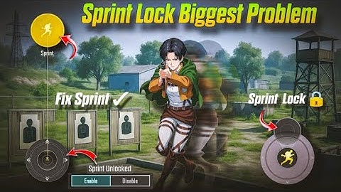 Sprint Locked vs Unlocked in BGMI/PUBG 🔴/Joystick sprint button lock problem fix | sprint settings