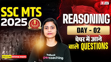 SSC MTS Reasoning Classes 2025 | SSC MTS 2025 Expected Questions | Reasoning by Garima Mam #2