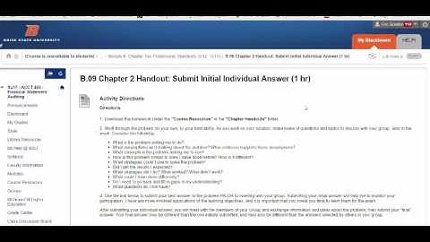 Course Introduction Video Blackboard Course Site