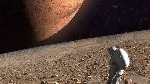 Standing on Martian Moons Phobos and Deimos