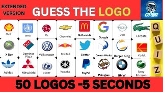 50 Intresting Logos| GUESS THE Logo | GoQuiz2 | 50 MCQS | BRAIN EXERSICE | GOQUIZ2| Extended Version