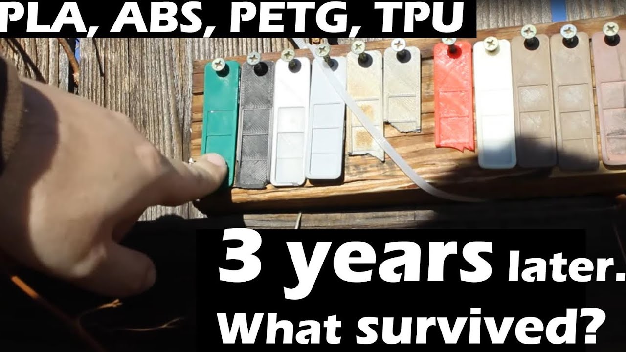 3 Year Exposure Of 3D Printed Filaments To Sunlight Weather Outdoor how-long-does-pla-last-outside-7-secrets-revealed-2025-3d-printed