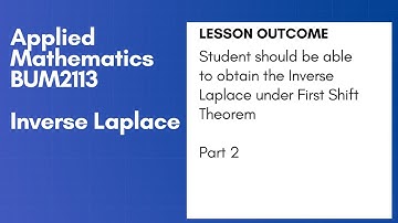 Inverse Laplace (First Shift Theorem) Part 2