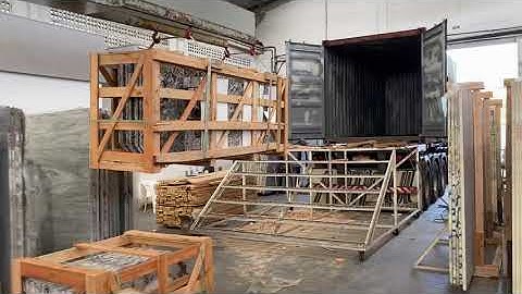 Loading a container of pre-fabs